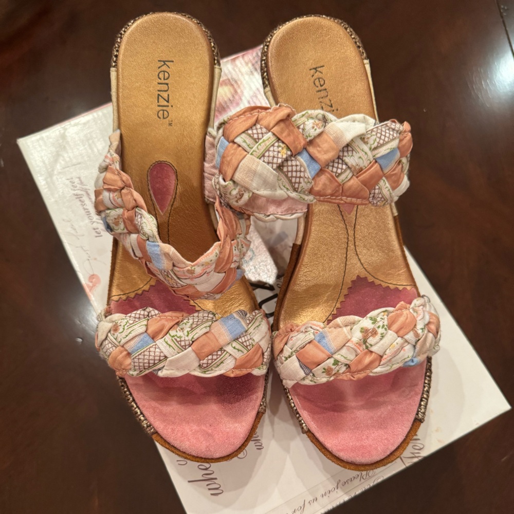 Kenzie Brown Woven Wedges